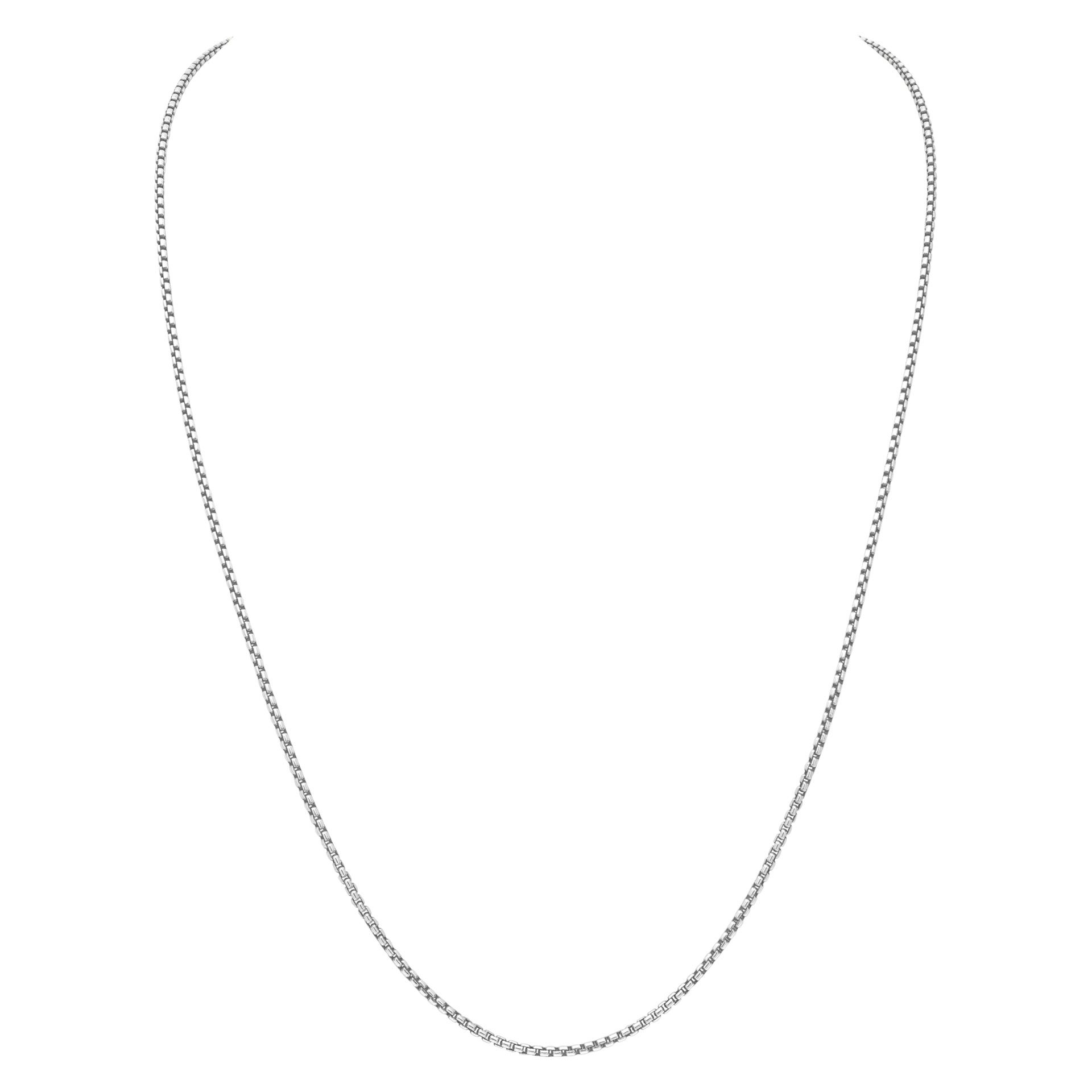David Yurman sterling silver box chain necklace 22'' | Gray