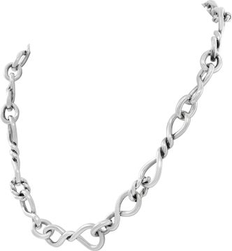 David Yurman Sterling Silver Twisted Link Continuance Necklace
