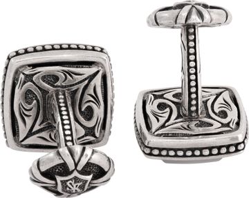 David Yurman sterling silver with mother of pearl cufflinks