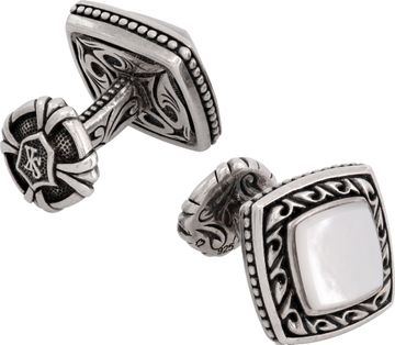 David Yurman sterling silver with mother of pearl cufflinks