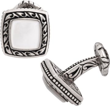 David Yurman sterling silver with mother of pearl cufflinks