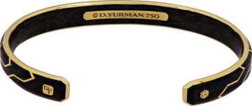 David Yurman Streamline Cuff Bracelet in 18k yellow gold with forged carbon Bracelet Collection