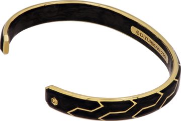 David Yurman Streamline Cuff Bracelet in 18k yellow gold with forged carbon