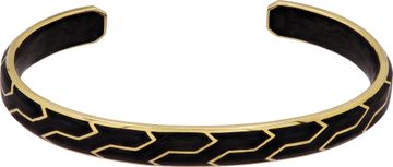 David Yurman Streamline Cuff Bracelet in 18k yellow gold with forged carbon