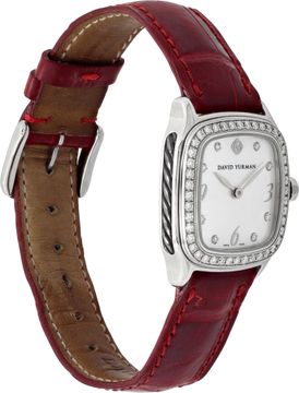 David Yurman Thoroughbred in sterling silver with a diamond bezel