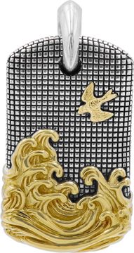 David Yurman waves tag in sterling silver & 18k yellow gold David Yurman waves tag in sterling silver & 18k yellow gold Necklace Collection