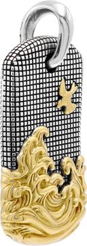 David Yurman waves tag in sterling silver & 18k yellow gold