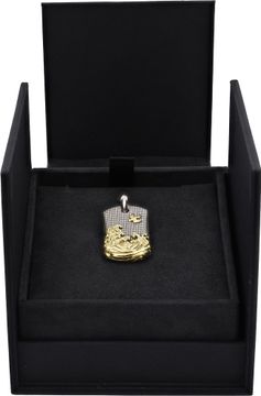 David Yurman waves tag in sterling silver & 18k yellow gold