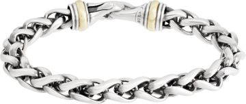 David Yurman Wheat Bracelet in Sterling Silver and 14k Yellow Gold Bracelet Collection