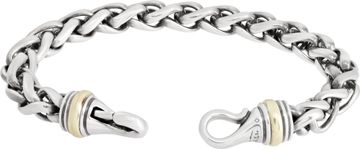 David Yurman Wheat Bracelet in Sterling Silver and 14k Yellow Gold