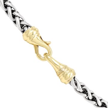 David Yurman Wheat Chain Necklace in Sterling Silver and 14k