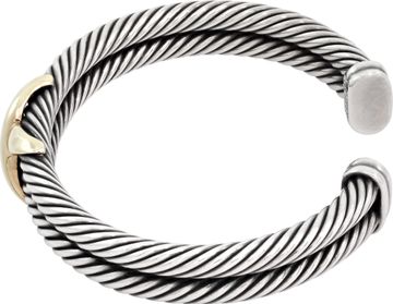 David Yurman X Classic Cable Station Bracelet in sterling silver and 14k yellow gold