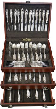 "DECOR" by Gorham pat. in 1953. 8 place setting for 12 TOTAL PIECES: 92