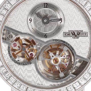 DeWitt Tourbillon 8300.48/02.m120 18k White Gold Silver dial 43mm Manual watch