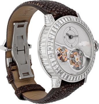 DeWitt Tourbillon 8300.48/02.m120 18k White Gold Silver dial 43mm Manual watch