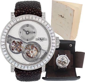 DeWitt Tourbillon 8300.48/02.m120 18k White Gold Silver dial 43mm Manual watch DeWitt Tourbillon 43mm 8300.48/02.m120