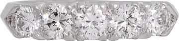 Diamond Band in platinum featuring five brilliant round diamonds