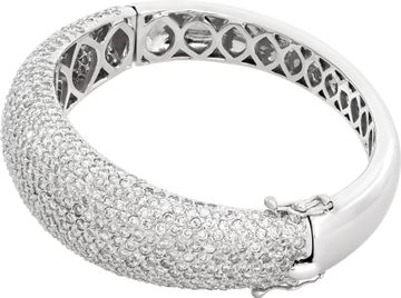 Diamond Bangle in 14k white gold