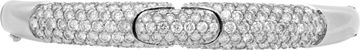 Diamond bangle in platinum with over 5 carats in round diamonds (G-H Color, VS Clarity).