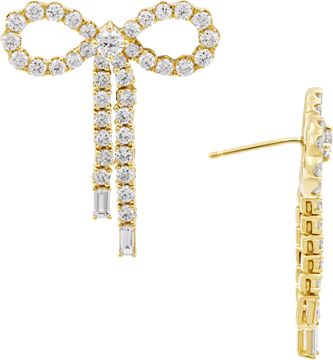 Diamond Bowtie earrings in 14k yellow gold
