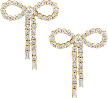 Diamond Bowtie earrings in 14k yellow gold