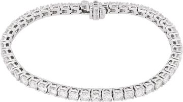 Diamond bracelet in 18k white gold with 7.60 carats in diamonds