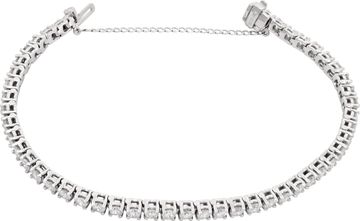Diamond bracelet in 18k white gold with approx. 5 carats in G-H color, VS clarity diamonds