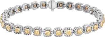 Diamond Bracelet In 18k Yellow And White Gold With Yellow Diamonds Bracelet Collection