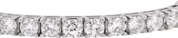 Diamond line bracelet in platinum - 13.75 carats in round brilliant cut diamonds