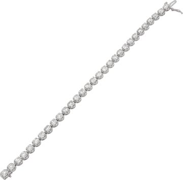 Diamond Bracelet in platinum with aprox. 15.20 cartas of round brilliant cut diamonds