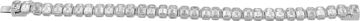 Diamond bracelet with 19.27 carats in emerald and round cut G-H color, VS clarity diamonds set in platinum