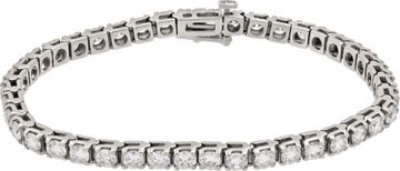 Diamond bracelet with over 6 carats in diamonds set in 14k white gold