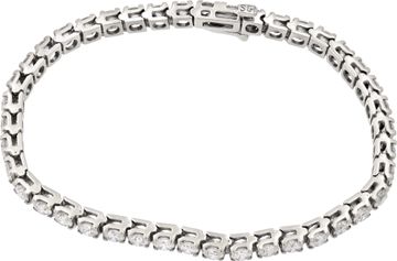 Diamond bracelet with over 6 carats in diamonds set in 14k white gold