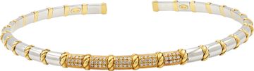 Diamond choker necklace in 18k white and yellow gold Diamond choker necklace in 18k white and yellow gold Necklace Collection
