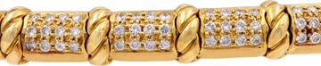 Diamond choker necklace in 18k white and yellow gold