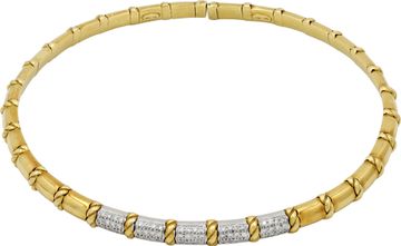 Diamond Choker Necklace in 18k yellow & white gold