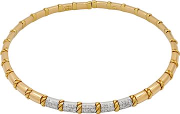 Diamond Choker Necklace in 18k Yellow and White gold