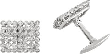 Diamond cufflinks in 18k white gold