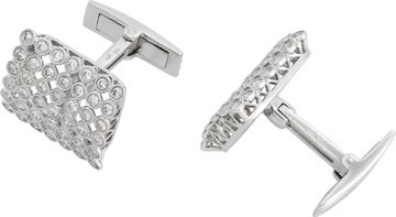 Diamond cufflinks in 18k white gold