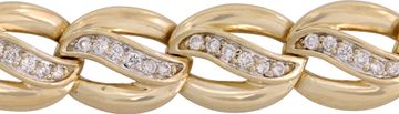 Diamond Curb Link bracelet in 14k yellow gold with over 1.5 carats in diamonds