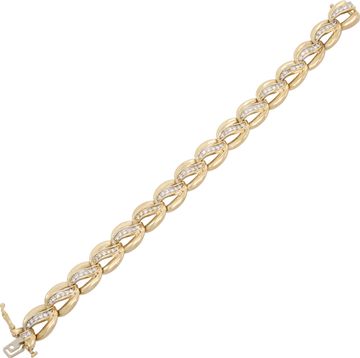 Diamond Curb Link bracelet in 14k yellow gold with over 1.5 carats in diamonds