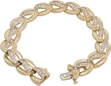Diamond Curb Link bracelet in 14k yellow gold with over 1.5 carats in diamonds