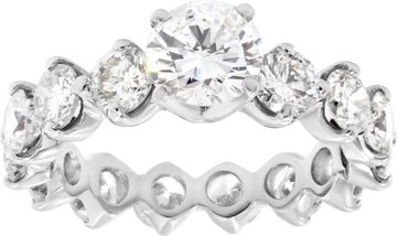 Diamond Eternity Band and Ring GIA certified round brilliant cut diamond 1.10 carat (F color, VS1 clarity) Ring Collection