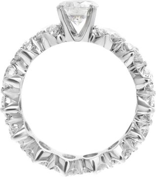 Diamond Eternity Band and Ring GIA certified round brilliant cut diamond 1.10 carat (F color, VS1 clarity)