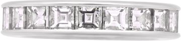 Diamond Eternity band carre cut set in platinum