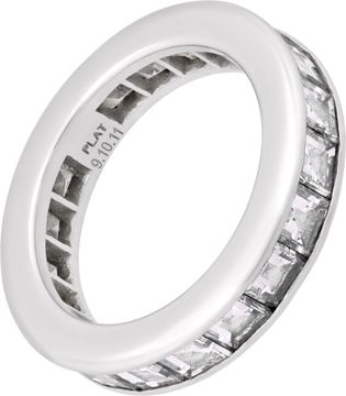 Diamond Eternity band carre cut set in platinum