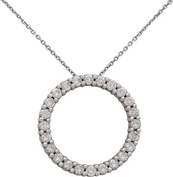 Diamond Eternity band pendant necklace in 14k white gold Necklace Collection