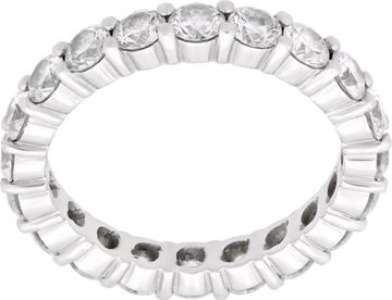Diamond Eternity Band round brilliant cut diamonds set in platinum Ring Collection