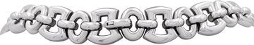 Diamond geometric link necklace in 18k white gold