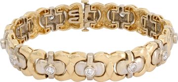 Diamond line bracelet in 14k white and yellow Diamond line bracelet in 14k white and yellow Bracelet Collection
